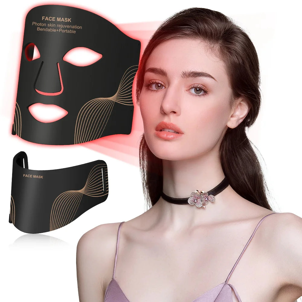 Masque LED 7 Couleurs Sans Fil avec Soin du Cou – Thérapie Anti-Âge